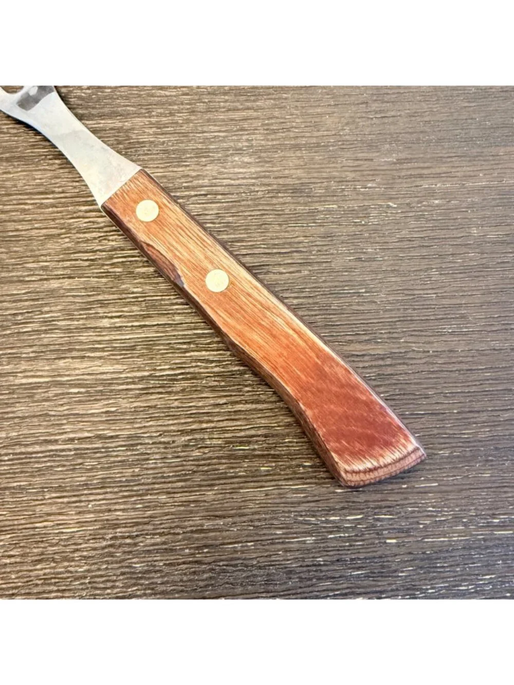 Vintage Regent Sherwood Carving Fork Wood Handle Stainless Japan Serving Utensil